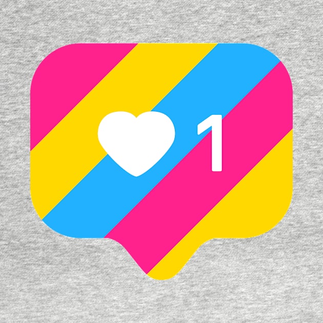 Instagram Heart Notification - Pansexual Pride Flag by socialdilemma